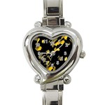 Painter was here - yellow Heart Italian Charm Watch Front