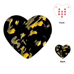 Painter Was Here - Yellow Playing Cards (heart)  by Valentinaart