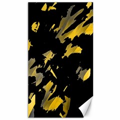 Painter Was Here - Yellow Canvas 40  X 72   by Valentinaart