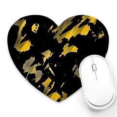 Painter Was Here - Yellow Heart Mousepads by Valentinaart