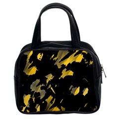 Painter Was Here - Yellow Classic Handbags (2 Sides) by Valentinaart