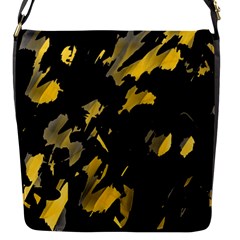 Painter Was Here - Yellow Flap Messenger Bag (s) by Valentinaart