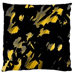 Painter Was Here - Yellow Standard Flano Cushion Case (one Side) by Valentinaart