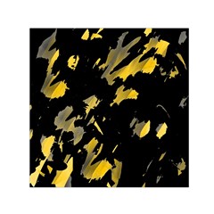 Painter Was Here - Yellow Small Satin Scarf (square) by Valentinaart