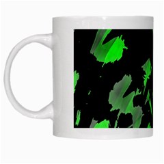 Painter Was Here - Green White Mugs by Valentinaart