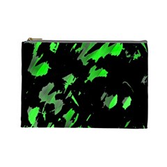 Painter Was Here - Green Cosmetic Bag (large)  by Valentinaart