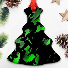 Painter Was Here - Green Christmas Tree Ornament (2 Sides) by Valentinaart