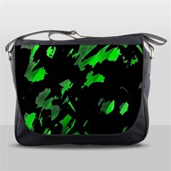 Painter Was Here - Green Messenger Bags by Valentinaart