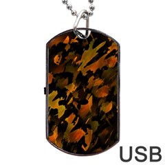 Abstract Autumn  Dog Tag Usb Flash (two Sides)  by Valentinaart