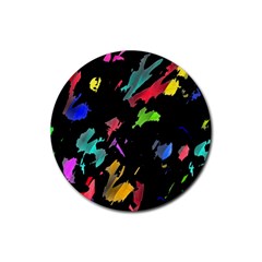 Painter Was Here Rubber Coaster (round)  by Valentinaart