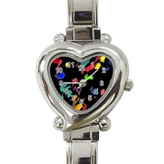 Painter Was Here Heart Italian Charm Watch by Valentinaart