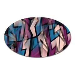 Purple High Art Oval Magnet by Valentinaart