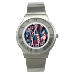 Purple High Art Stainless Steel Watch by Valentinaart