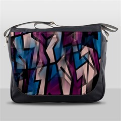 Purple High Art Messenger Bags by Valentinaart