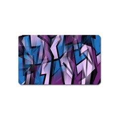 Purple Decorative Abstract Art Magnet (name Card) by Valentinaart