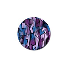 Purple Decorative Abstract Art Golf Ball Marker by Valentinaart