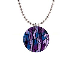 Purple Decorative Abstract Art Button Necklaces by Valentinaart