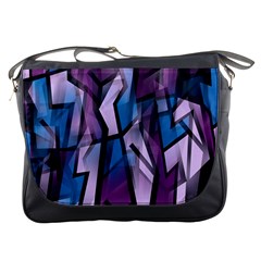 Purple Decorative Abstract Art Messenger Bags by Valentinaart