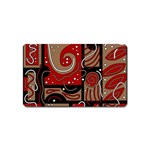 Red and brown abstraction Magnet (Name Card) Front