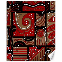 Red And Brown Abstraction Canvas 16  X 20   by Valentinaart