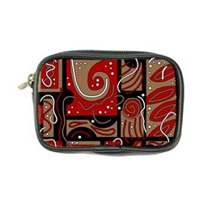 Red And Brown Abstraction Coin Purse by Valentinaart