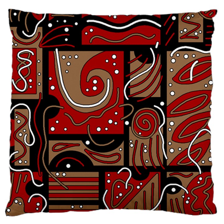 Red and brown abstraction Standard Flano Cushion Case (Two Sides)