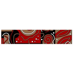 Red And Brown Abstraction Flano Scarf (small) by Valentinaart