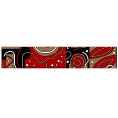 Red And Brown Abstraction Flano Scarf (large) by Valentinaart