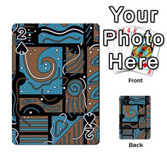 Blue And Brown Abstraction Playing Cards 54 Designs 