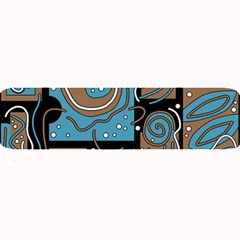 Blue And Brown Abstraction Large Bar Mats by Valentinaart