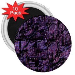 Purple Town 3  Magnets (10 Pack)  by Valentinaart