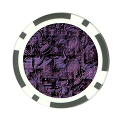 Purple Town Poker Chip Card Guards by Valentinaart