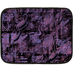 Purple Town Double Sided Fleece Blanket (mini)  by Valentinaart