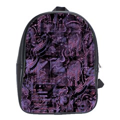 Purple Town School Bags(large)  by Valentinaart