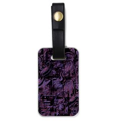 Purple Town Luggage Tags (one Side)  by Valentinaart