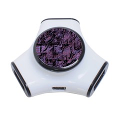 Purple Town 3-port Usb Hub by Valentinaart