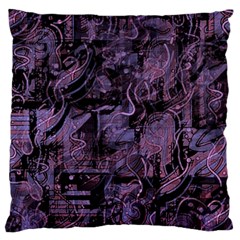 Purple Town Large Cushion Case (one Side) by Valentinaart