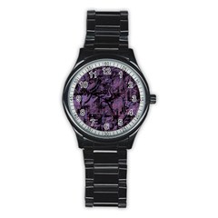 Purple Town Stainless Steel Round Watch by Valentinaart