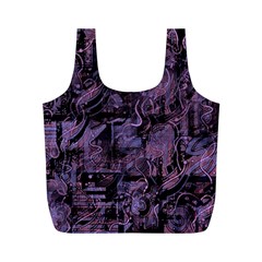 Purple Town Full Print Recycle Bags (m)  by Valentinaart