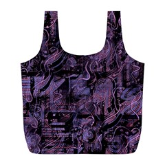 Purple Town Full Print Recycle Bags (l)  by Valentinaart