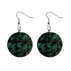 Green Town Mini Button Earrings