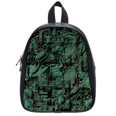 Green Town School Bags (small)  by Valentinaart