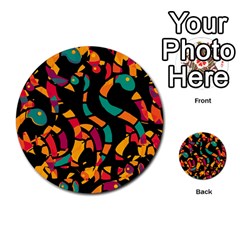 Colorful Snakes Multi-purpose Cards (round)  by Valentinaart