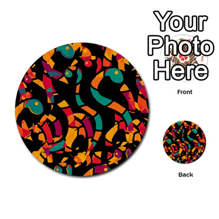 Colorful snakes Multi-purpose Cards (Round) 