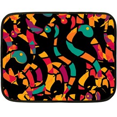 Colorful Snakes Fleece Blanket (mini) by Valentinaart