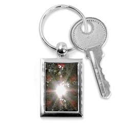 Sun Rays Through White Cherry Blossoms Key Chains (rectangle)  by picsaspassion