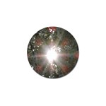 Sun rays through white cherry blossoms Golf Ball Marker Front