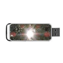 Sun Rays Through White Cherry Blossoms Portable Usb Flash (one Side) by picsaspassion