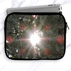 Sun Rays Through White Cherry Blossoms Apple Ipad 2/3/4 Zipper Cases by picsaspassion