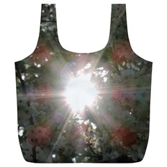 Sun Rays Through White Cherry Blossoms Full Print Recycle Bags (l)  by picsaspassion